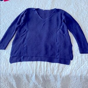 Athleta Navy V-Neck Sweater
